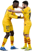 Ilaix Moriba & Jordi Alba football render