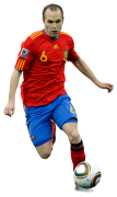 Andres Iniesta football render