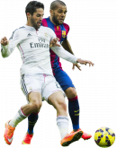 Isco and Dani Alves football render