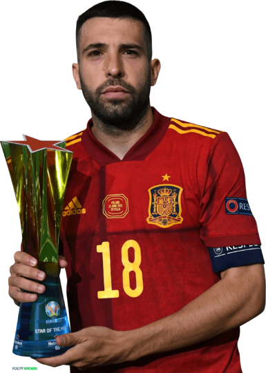 Jordi Alba Spain football render - FootyRenders