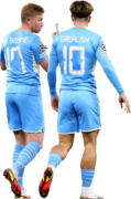 Kevin De Bruyne & Jack Grealish football render