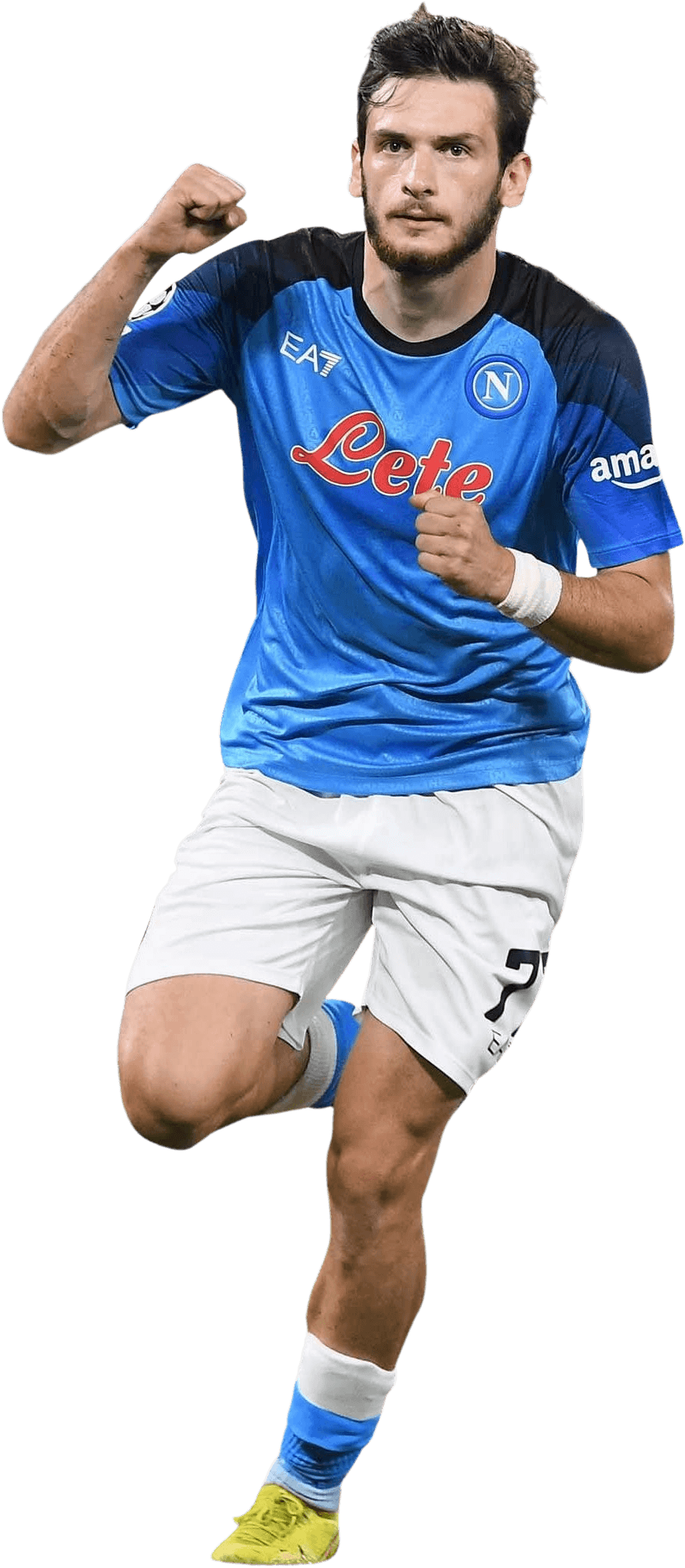 Khvicha Kvaratskhelia Napoli football render - FootyRenders