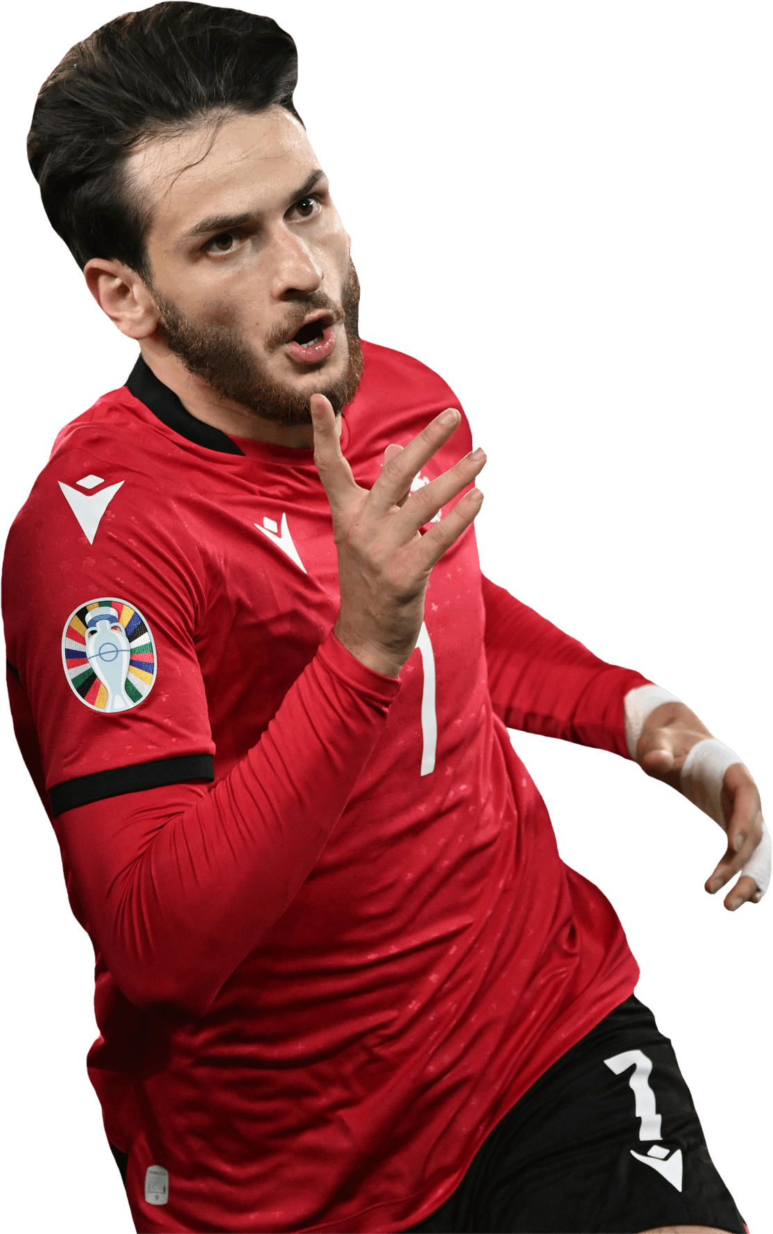Khvicha Kvaratskhelia Georgia Football Render - FootyRenders