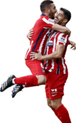 Koke & Luis Suarez football render