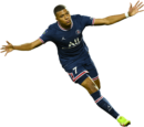 Kylian Mbappé football render