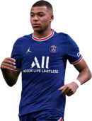 Kylian Mbappé football render