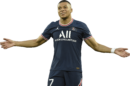 Kylian Mbappé football render