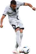 Kylian Mbappé football render