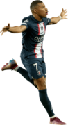 Kylian Mbappé football render