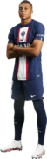 Kylian Mbappé football render