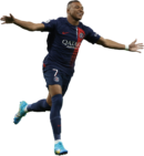 Kylian Mbappé football render