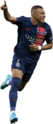 Kylian Mbappé football render