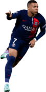 Kylian Mbappé football render