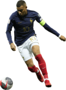 Kylian Mbappé football render