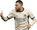 Kylian Mbappé football render