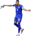 Kylian Mbappé football render