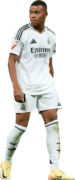 Kylian Mbappé football render