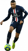 Kylian Mbappé football render