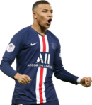 Kylian Mbappé football render