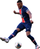 Kylian Mbappé football render