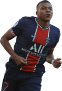 Kylian Mbappé football render