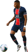 Kylian Mbappé football render