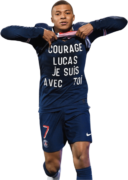 Kylian Mbappé football render