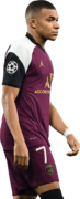 Kylian Mbappé football render