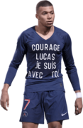 Kylian Mbappé football render