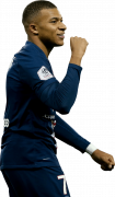 Kylian Mbappé football render