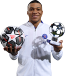 Kylian Mbappé football render