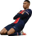 Kylian Mbappé football render