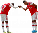 Alexandre Lacazette & Pierre-Emerick Aubameyang football render