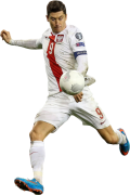 Robert Lewandowski football render