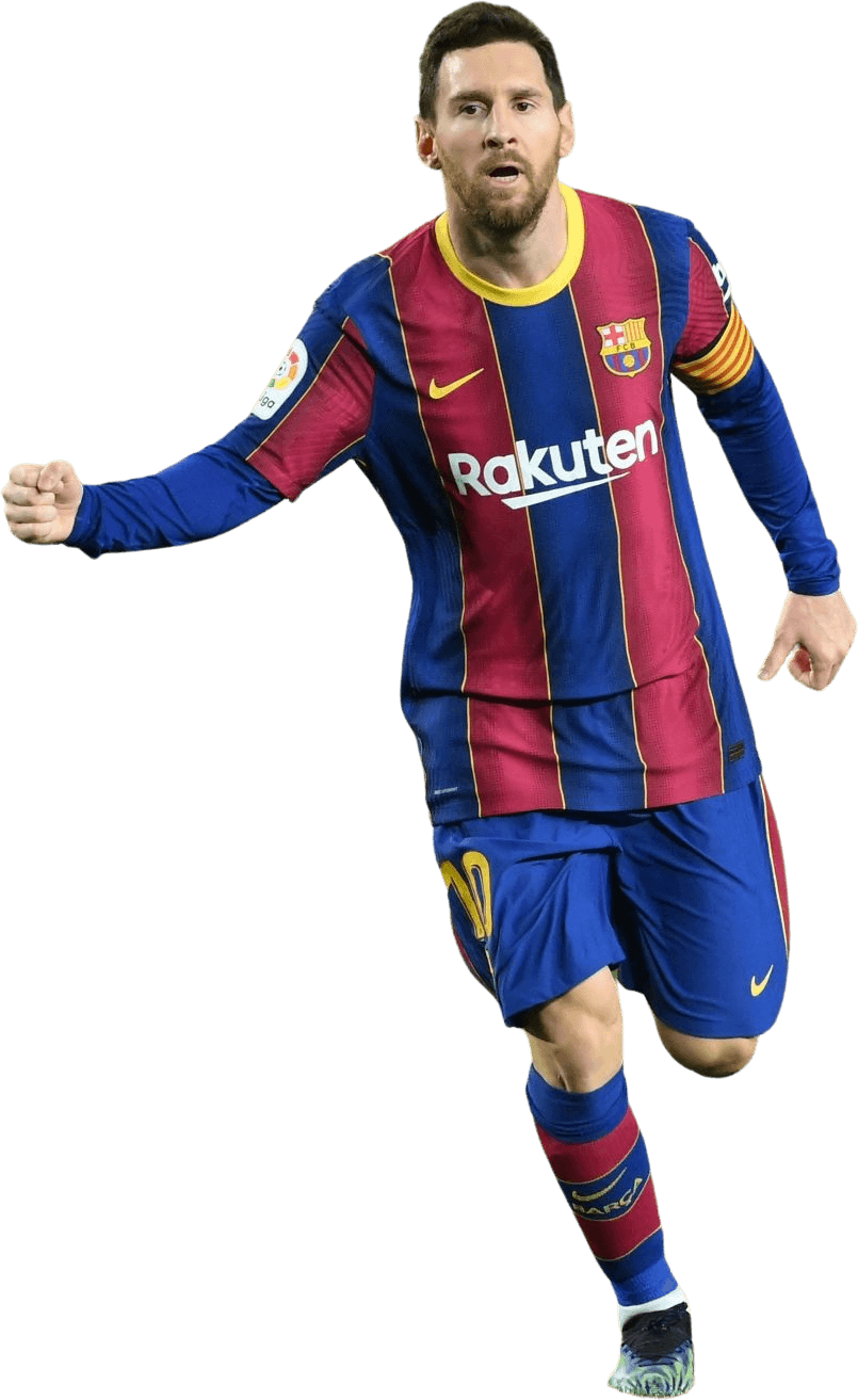 Lionel Messi Barcelona football render - FootyRenders