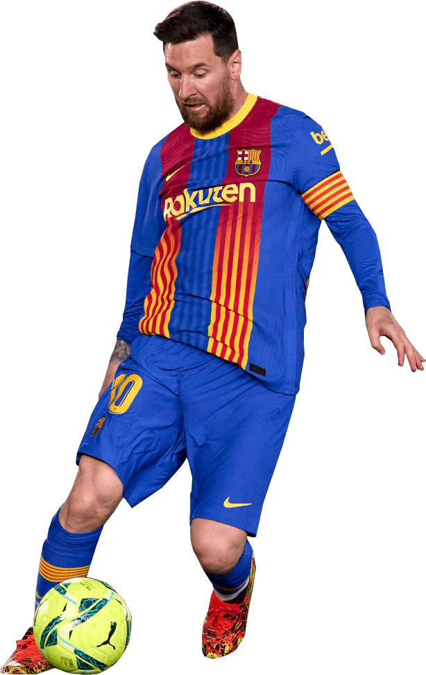 Lionel Messi Barcelona football render - FootyRenders