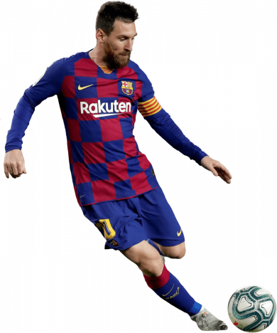 Lionel Messi Barcelona football render - FootyRenders