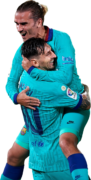 Lionel Messi & Antoine Griezmann football render