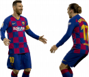 Lionel Messi & Antoine Griezmann football render
