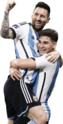 Lionel Messi & Julián Álvarez football render