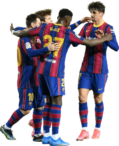 Lionel Messi, Riqui Puig, Ilaix Moriba & Francisco Trincão