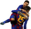 Lionel Messi & Clement Lenglet football render
