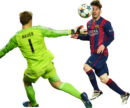 Manuel Neuer & Lionel Messi football render