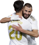 Marco Asensio & Karim Benzema football render