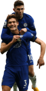 Marcos Alonso & Christian Pulisic football render