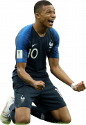 Kylian Mbappé football render