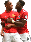 Anthony Martial & Paul Pogba football render