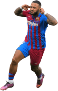 Memphis Depay football render