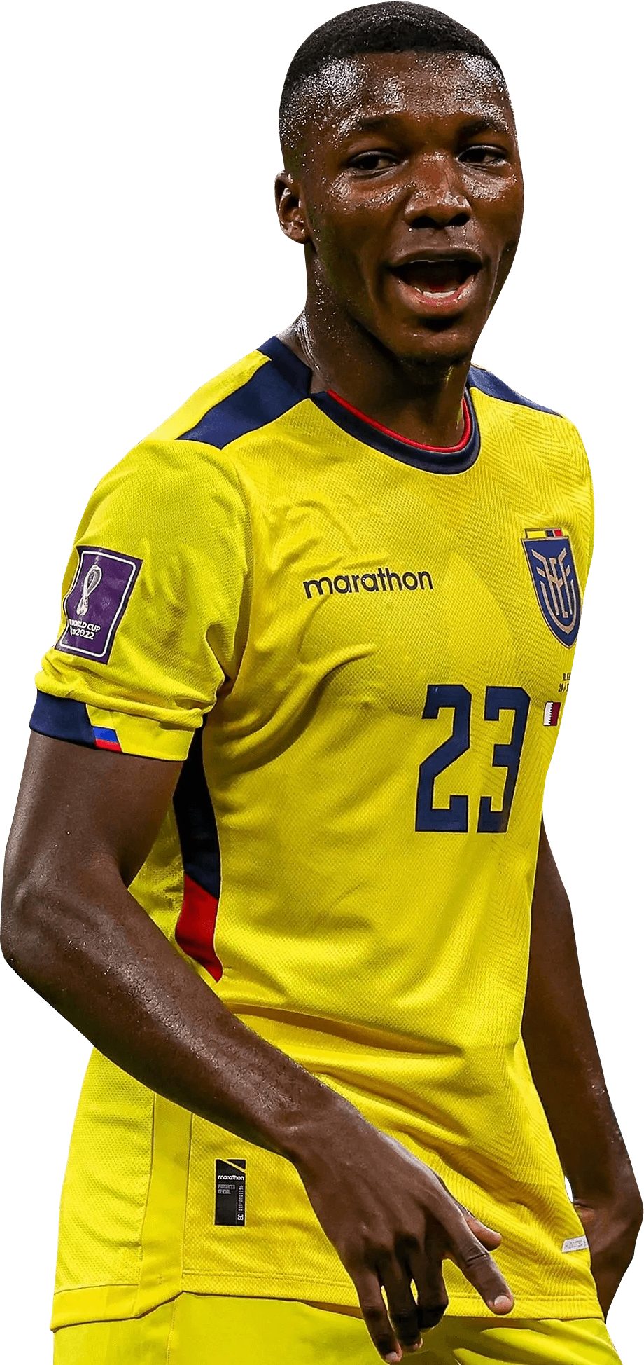 Moises Caicedo Ecuador football render - FootyRenders