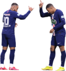 Neymar & Kylian Mbappé football render